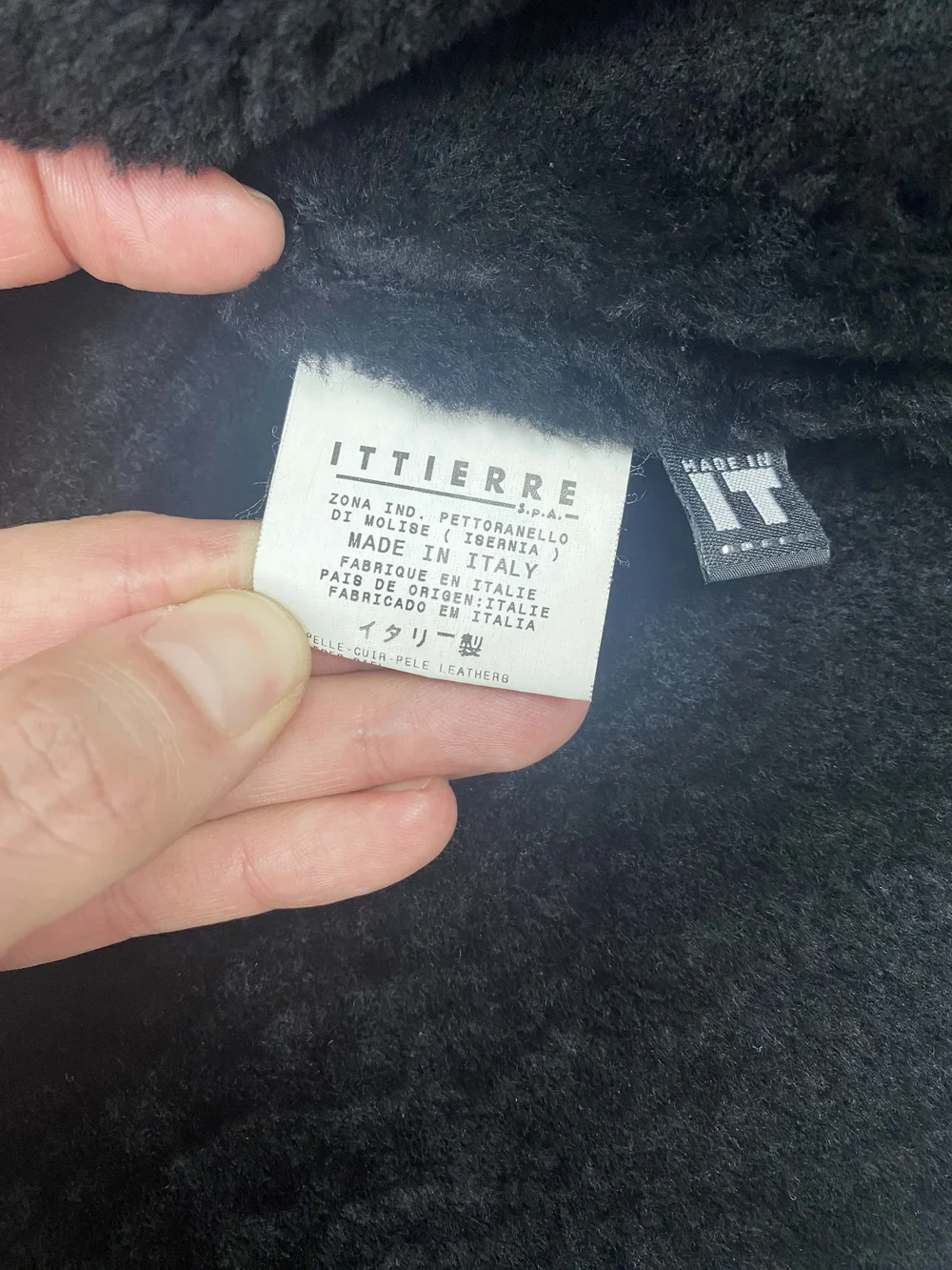 Versus Versace black shearling jacket — JAMES VELORIA